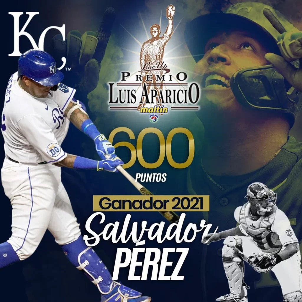 Salvador Pérez ganador unánime del Premio Luis Aparecio