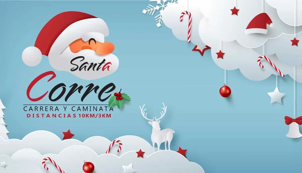 Santa regresa para correr y caminar en familia esta Navidad