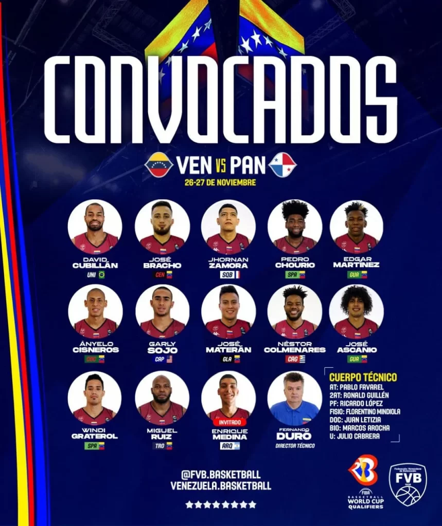 Definidos los 12 de Venezuela para enfrentar a Panamá