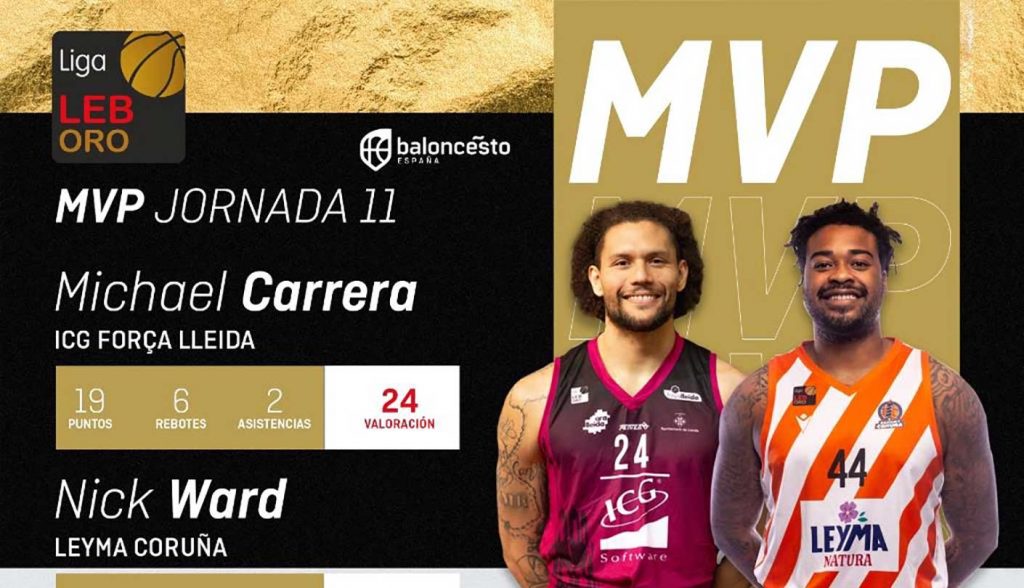 Michael Carrera MVP de la jornada 11 de la LEB Oro