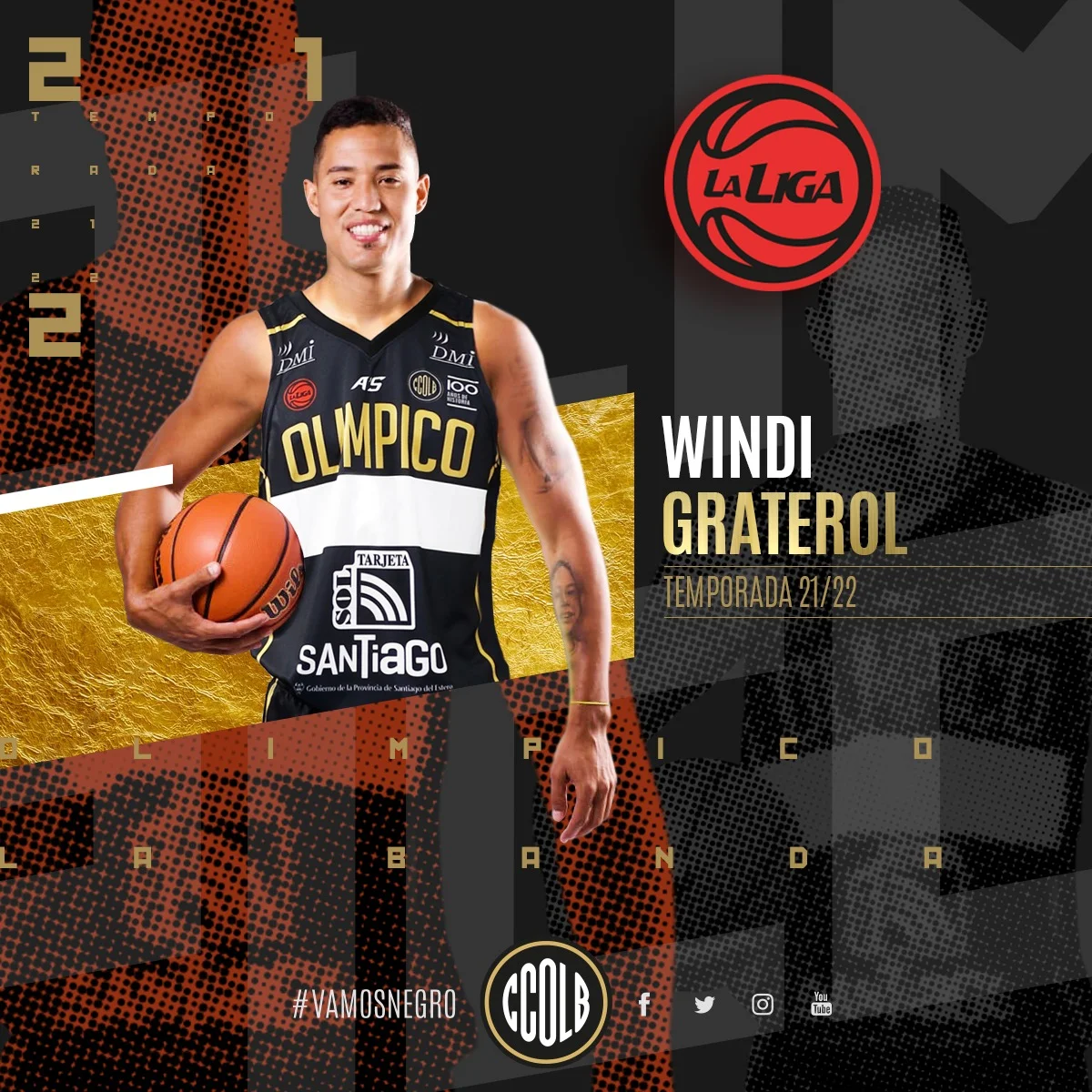 Windi Graterol reforzará a Ciclista Olímpico en la LNB de Argentina