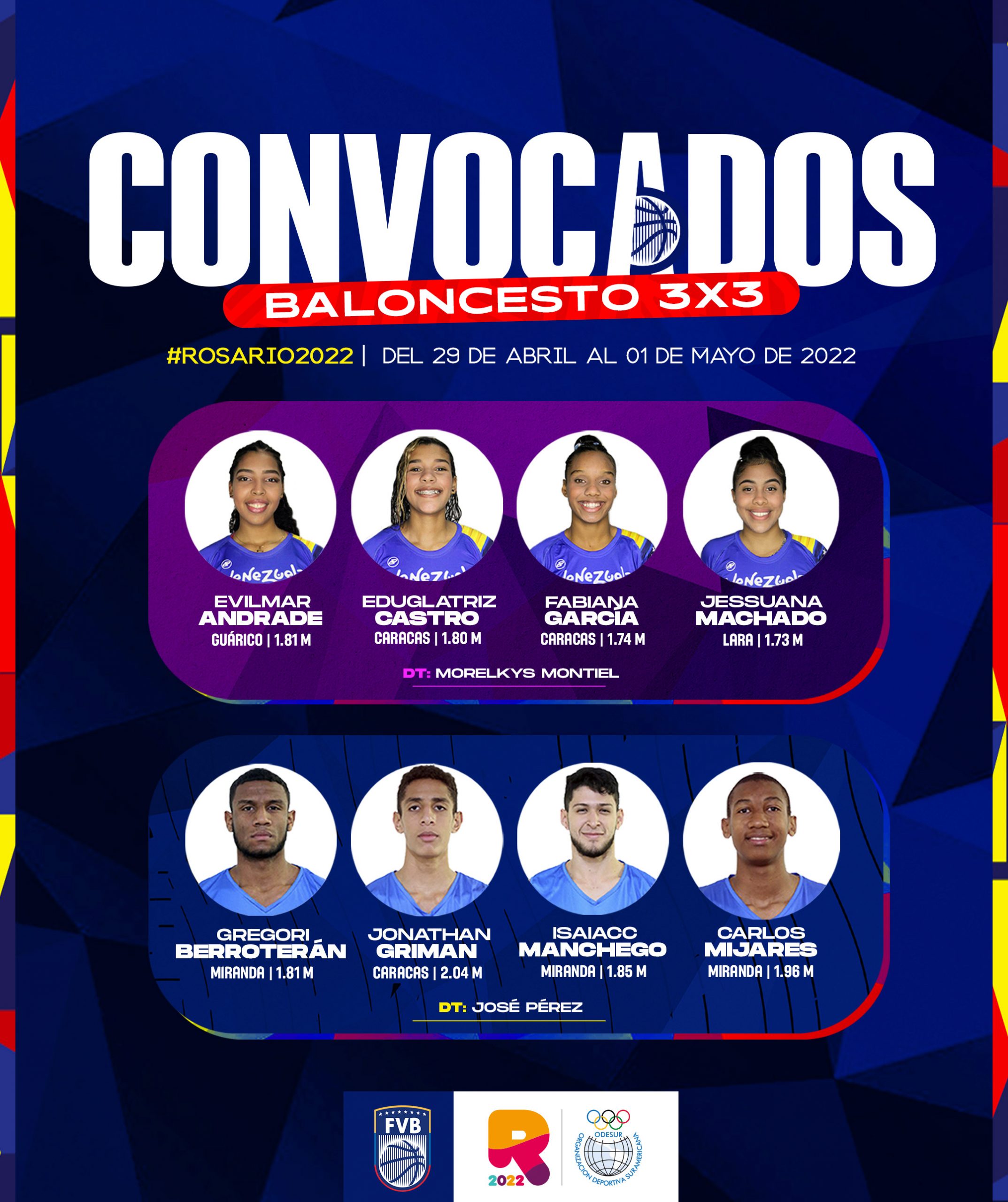 Listas las selecciones 3x3 que participarán en los Juegos Suramericanos de la Juventud