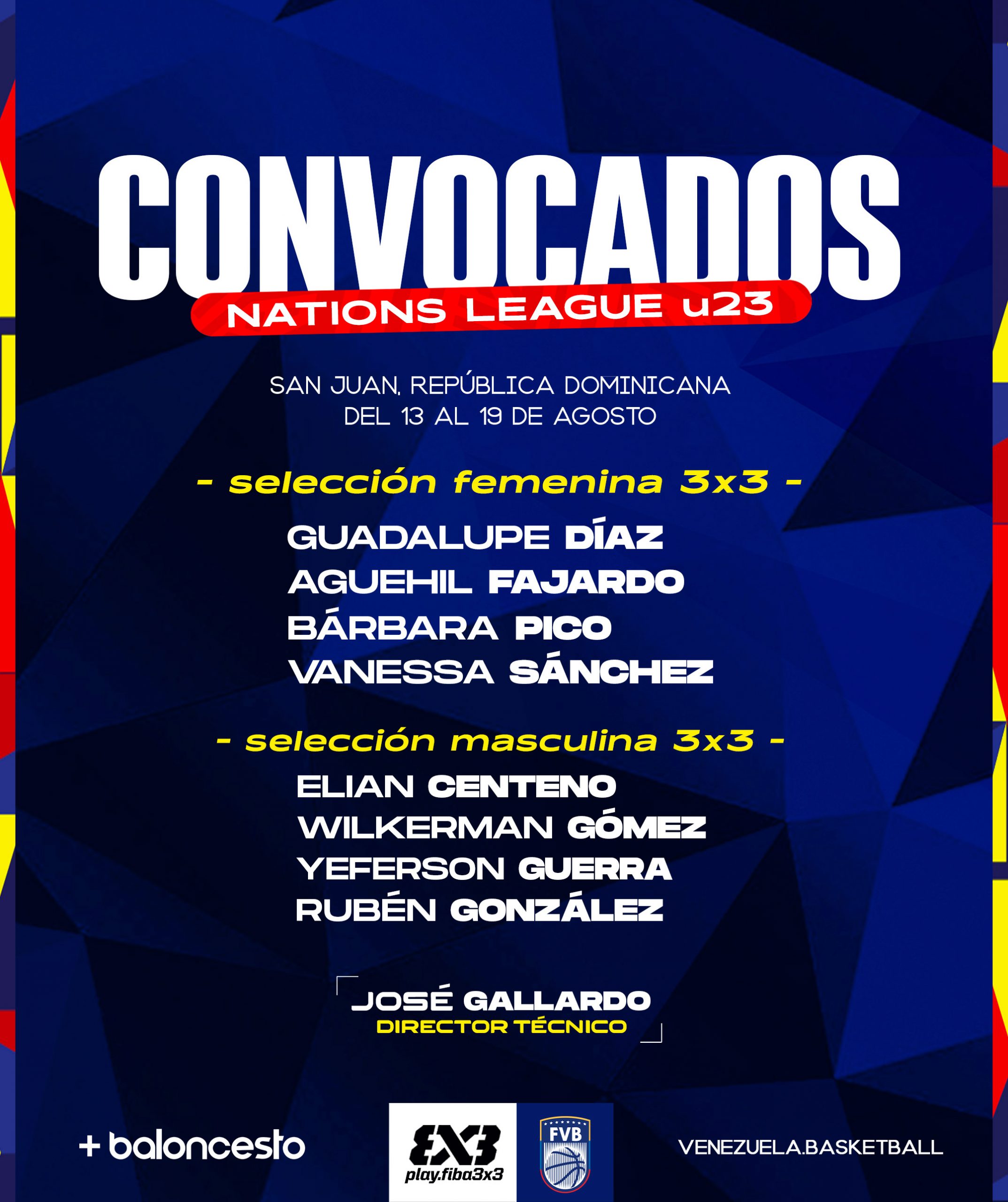 FIBA 3x3 Nations League: Venezuela presenta a su selección masculina y femenina